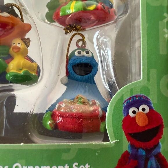 Kurt S Adler 5 Piece Sesame Street Mini Christmas Ornament Set, NIB - Picture 7 of 11